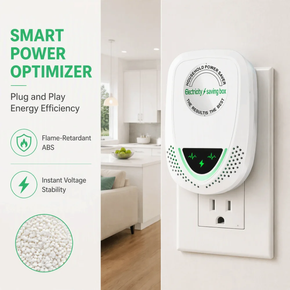 Durable ABS Power Saver Device Overload Protection Fire Retardant Energy Saving Box Compact Lightweight Overheat Protection