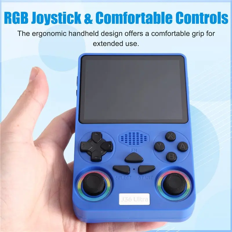 Reliable-J36 Ultra 128G Handheld Retro Game Console 20 Emulators 20000 Games Portable Pocket Video Player,J36 Ultra 128G Handhel
