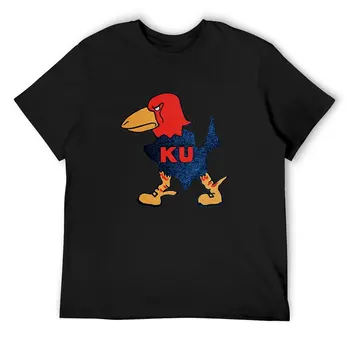 1923 KU Jayhawk 티셔츠, 미적 의류, 래퍼 그래픽 티, 애니메이션 소재 티셔츠