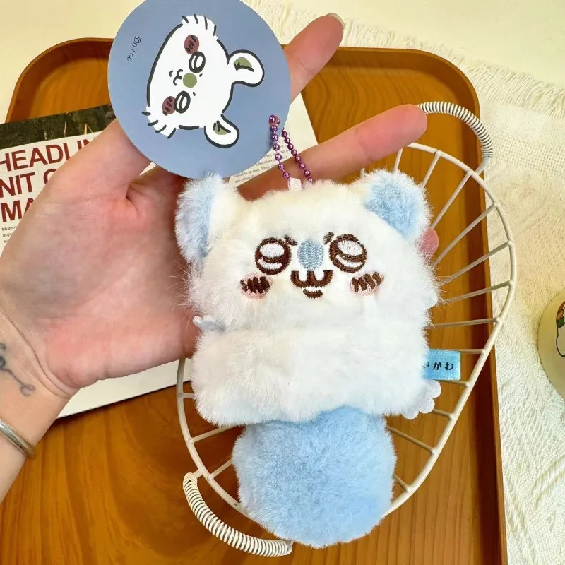 Image of 13cm Chiikawa Anime Momonga Kawaii Plüschpuppe Anhänger Perlenkette Schlüsselanhänger Niedliches Geburtstagsgeschenk Spielzeug