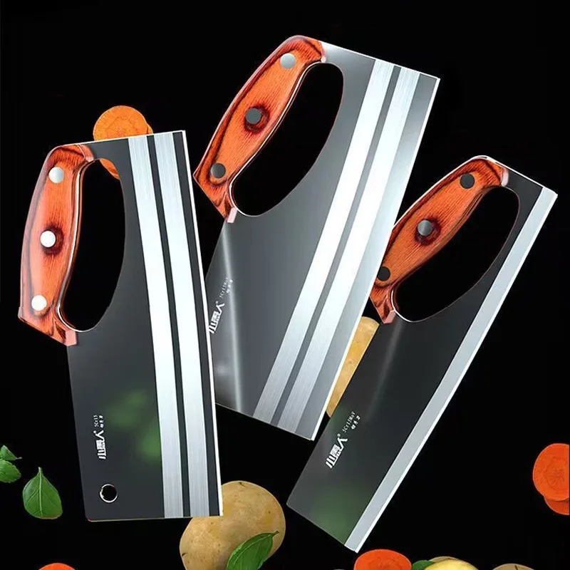 Stainless Steel Kitchen Meat Vegetable Knife Chinese Style Chef Cutter Sharp Ladies Multifunctional Cooked Food Slicer Knives