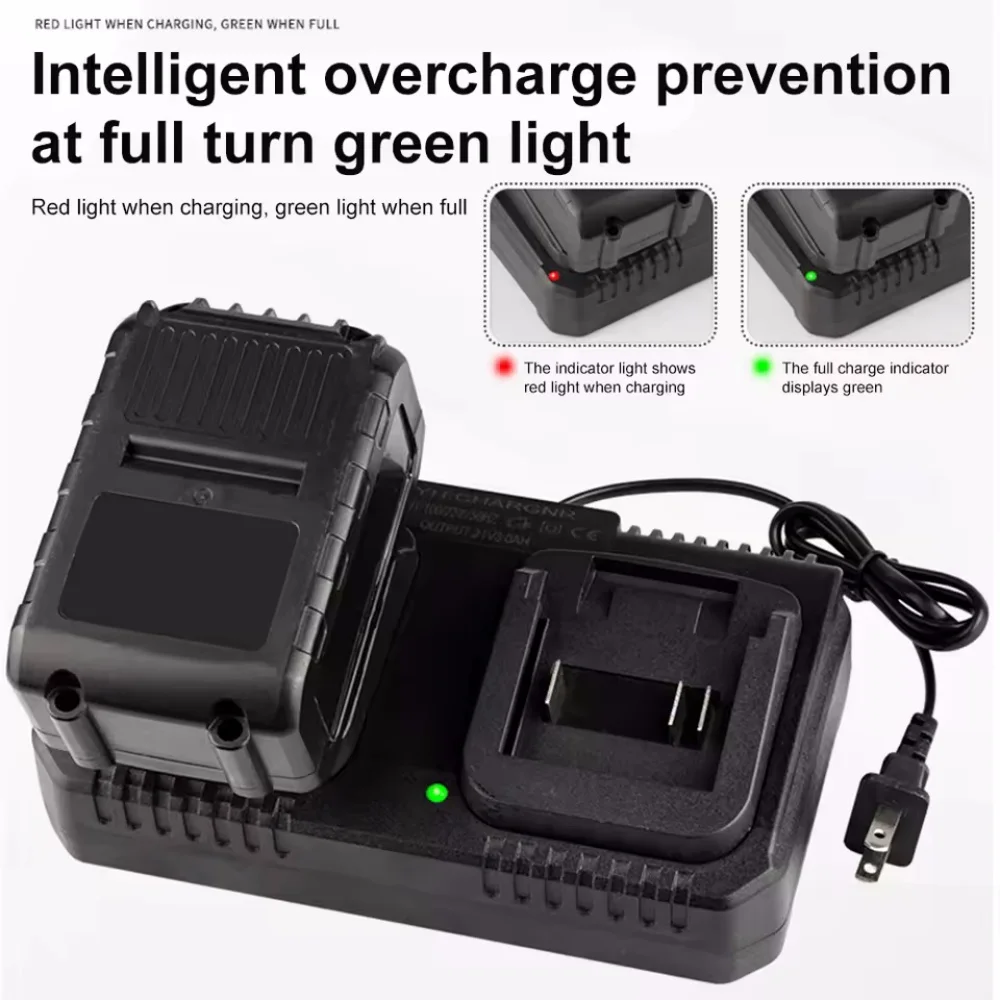 Podwójna ładowarka do akumulatorów Makita BL1415 BL1815 BL1830 BL1850, wtyczka US/EU, 18V 21V MAX, ładowarka do akumulatorów litowo-jonowych, 2 gniazda, zestaw elektroniczny — zdjęcie produktu 3