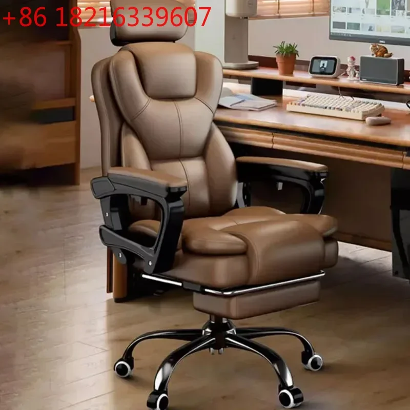 TAO Luxury and Comfortable Office Chair Leather Wheels Glides Ergonomic Sliding Office Chair Learning Armrests Sillas De Gamer H