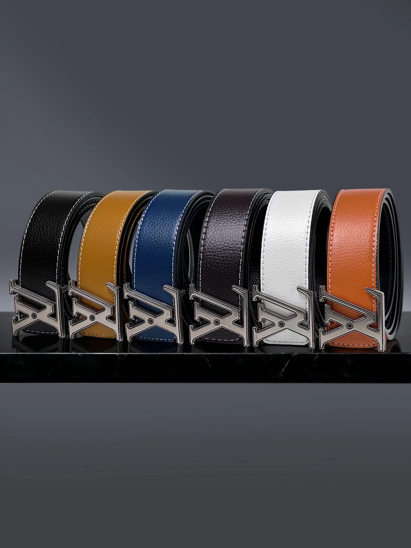 أحزمة رجالية ونسائية بإبزيم كلاسيكي ذهبي، مصنوعة يدويًا من جلد البولي يوريثان، فاخرة وخفيفة وعصرية، متعددة الوظائف، يمكن مطابقة مع wi