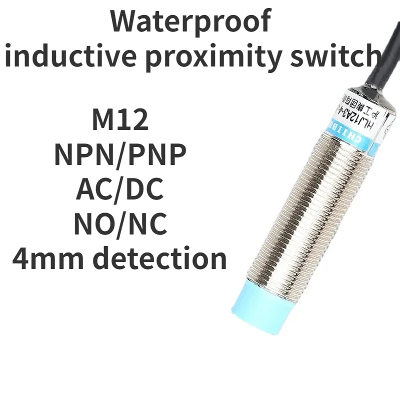 【waterproof】 inductive proximity switch  sensor m12 DC/AC three wire PNP/PNP normally  NC/NO