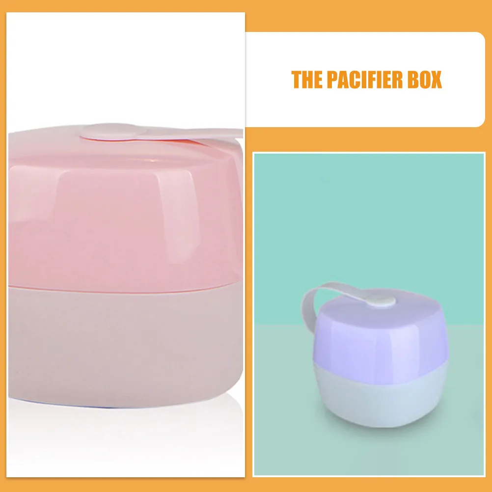 4Pcs Pacifier Storage Box Baby Pacifier Holder Portable Cute Organizer Travel Essential Baby Accessories Case Safe Clean