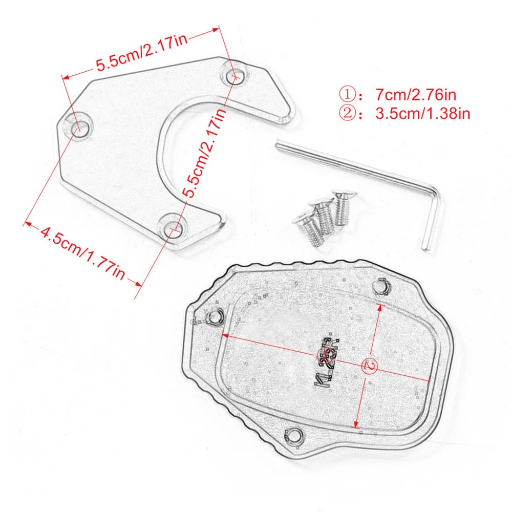 For HONDA CRF 250 RALLY CRF250L 2017 2018 Motorcycle CNC Kickstand Foot Side Stand Extension Pad Support Plate Enlarge Stand