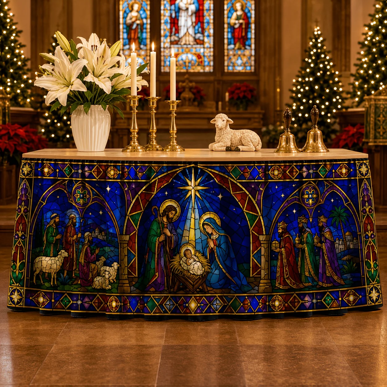 Christmas, church, banquet, festival, church hall, buffet, religious booth, faith activity, reception counter
