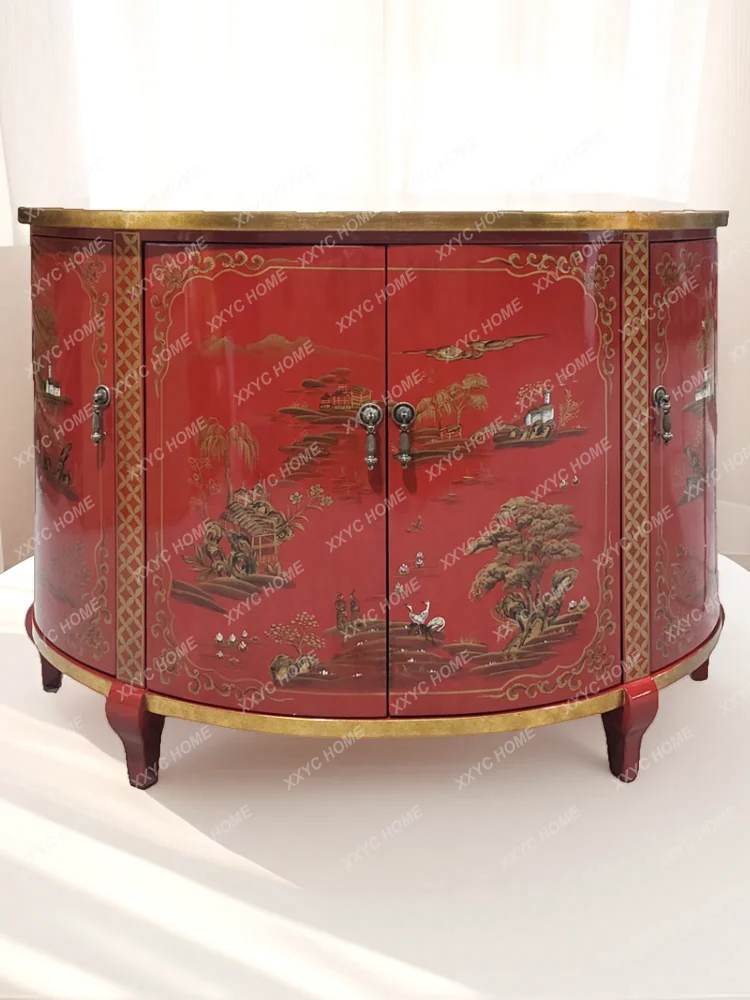XXFactory Direct  Painted Semicircular Entrance Cabinet Decorative Locker