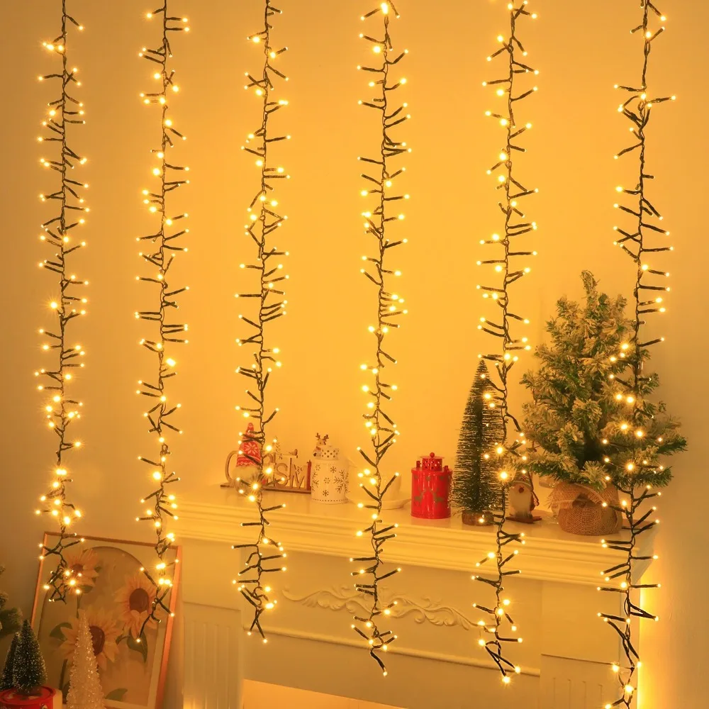Firecracker Style Waterproof Meteor Shower Lights LED Cascading String Lights Outdoor Landscape Lighting Waterfall Lights Yard
