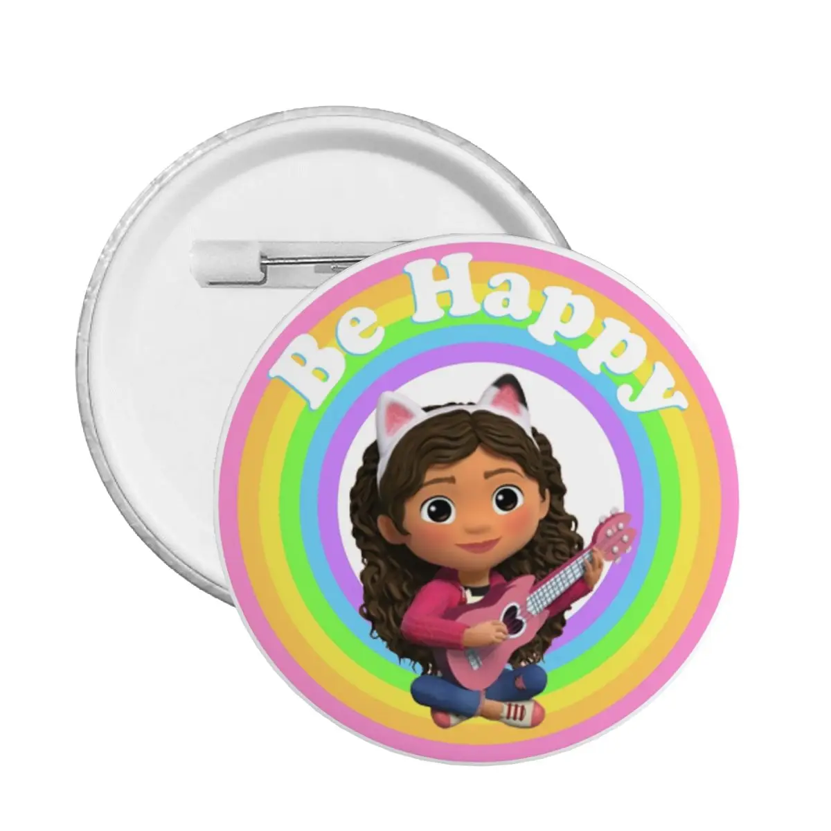 Gabbys Dollhouse Pin Back Buttons for Backpack Customizable Cartoon Animation Tv Badges Brooches Pinback