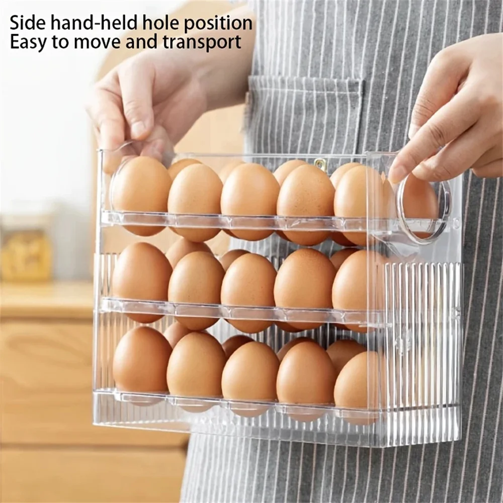 New High-capacity Multilayer Egg Storage Box Refrigerator Side Door Egg Holder Save Space Kitchen Specific Storage Egg Tray