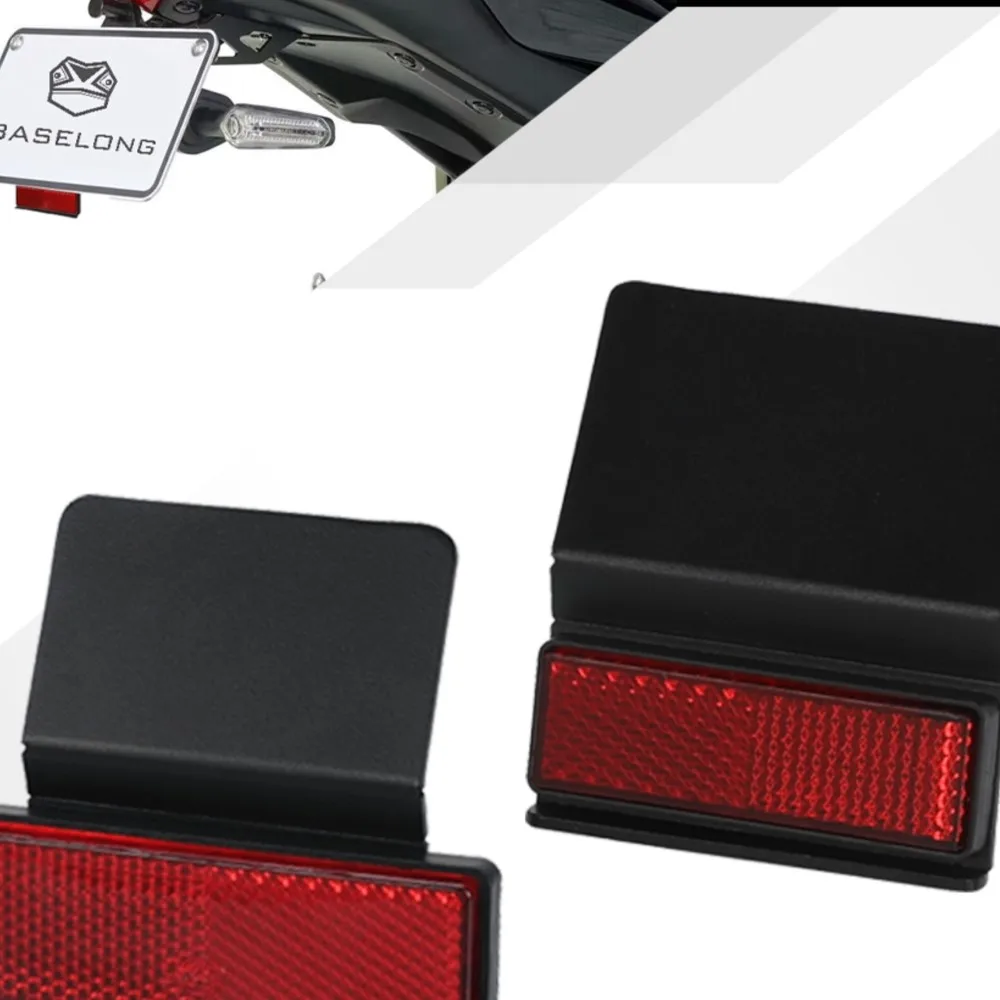 Universal Safety Warning Reflector Scooter Street Bike Rear Reflective Tape Plate License Plate Holder Fender Mount Motorcycle