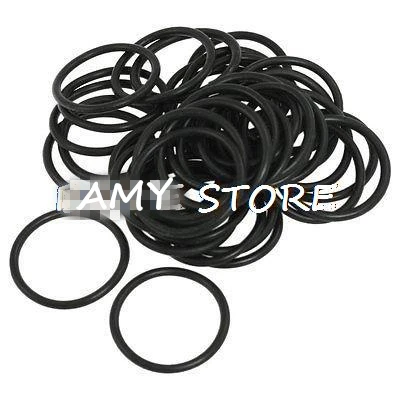 50pcs 30mm x 2.5mm Nitrile Rubber O Ring NBR Seals Grommets Black