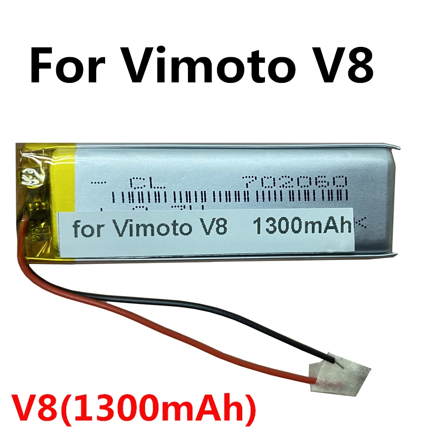 100% New High Quality 3.7V 702060 Li-Polymer 800mAh 1300mAh for Vimoto V3 V6 V8 Motorcycle Headset Battery