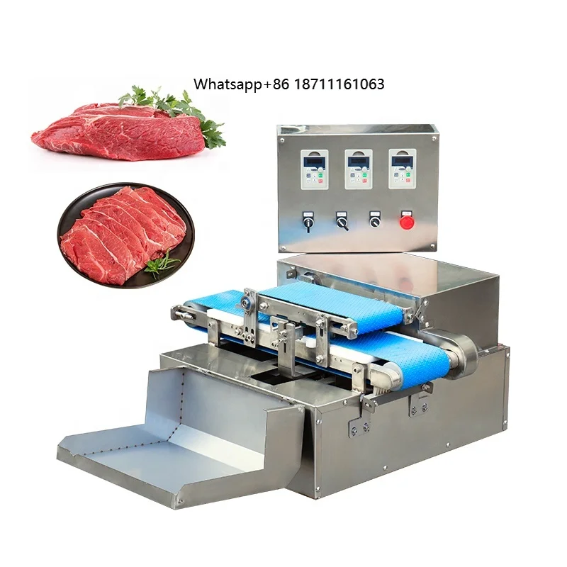 Stainless Steel Fully Automatic Slicer Machine for Beef Pork Chicken Breast Fresh Meat Cutting Restaurant Kitchen Use