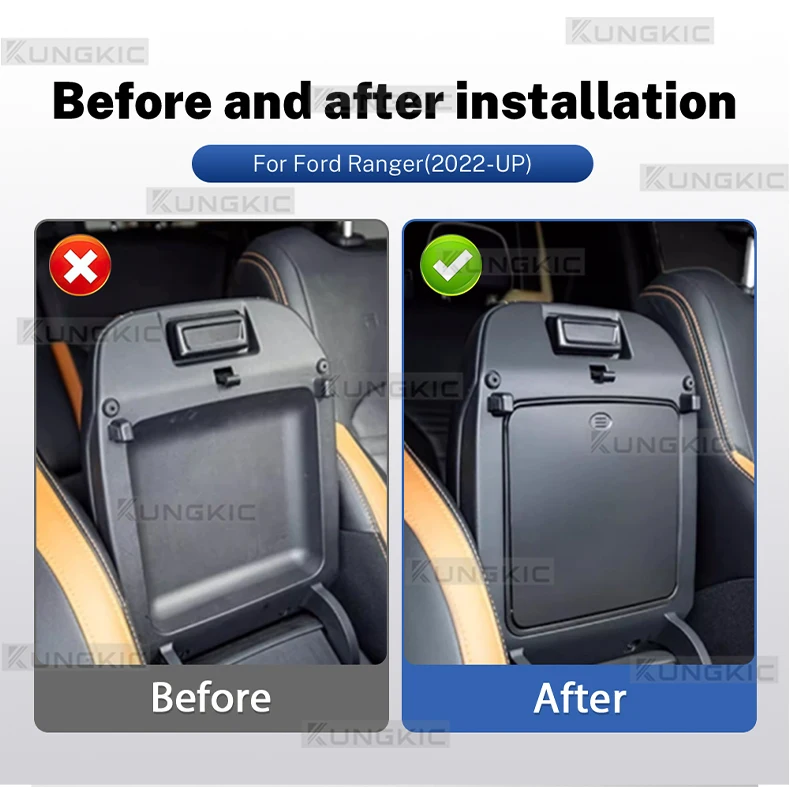 Für 2022 2023 2024 2025 2026 Ford Ranger T9 Auto-Armlehnenbox Versteckte Aufbewahrungsbox Mittelkonsole Aufbewahrungskoffer – Detail 3