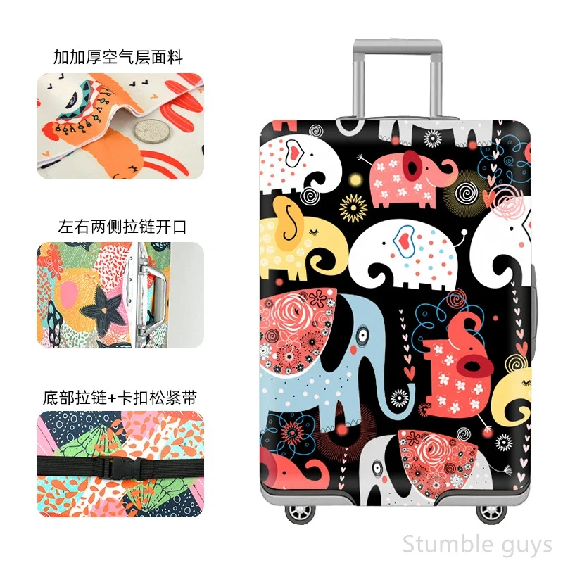 

Premium Elastic Luggage Protective Cover Dustproof Scratch-Resistant Suitcase Sleeve Sturdy Travel Accessory All Trips Luggage