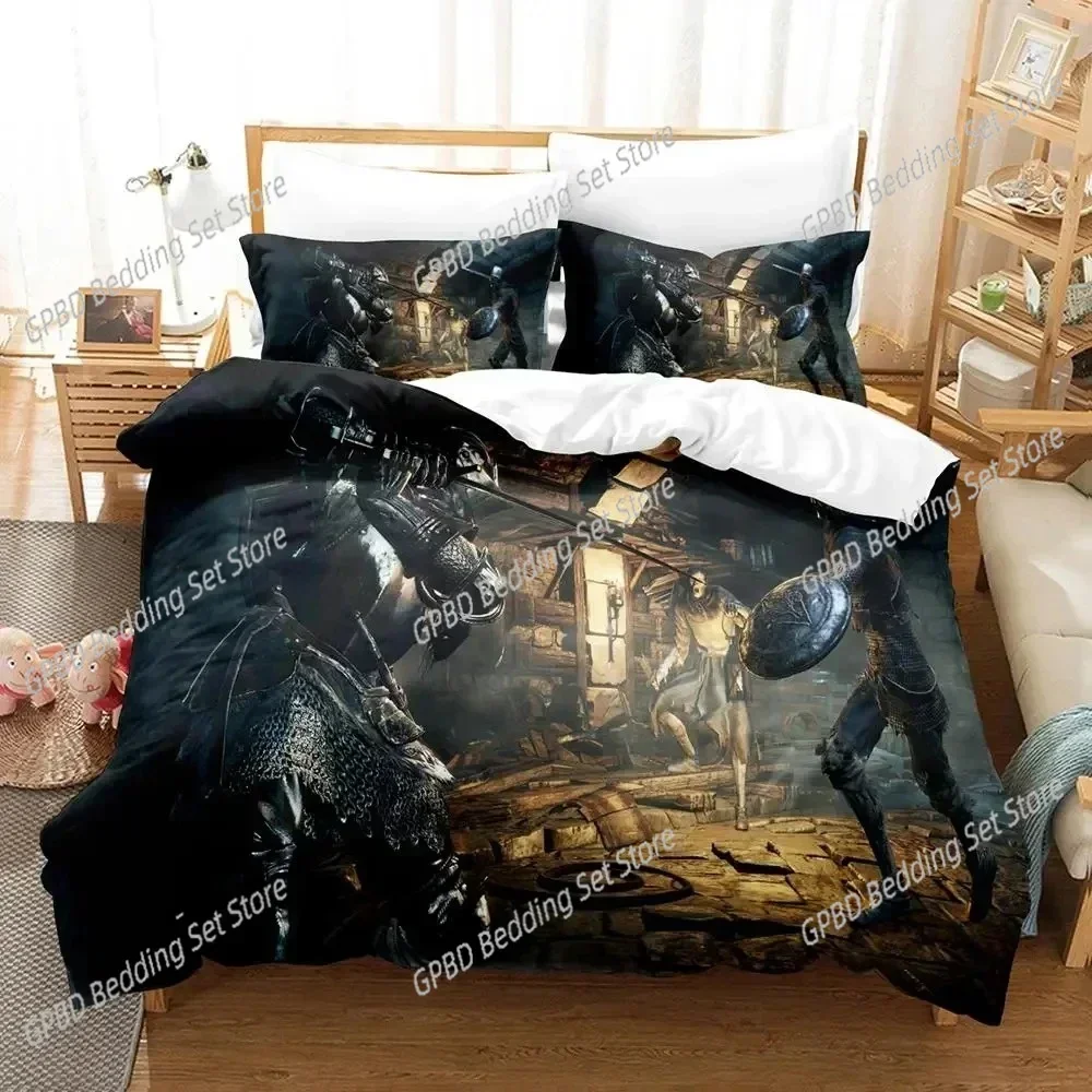 Game Dark Souls 3D NEW Duvet Cover Pillowcase Bedding Set Adult Boy Girl Bedroom Decoration Children Single Double Large