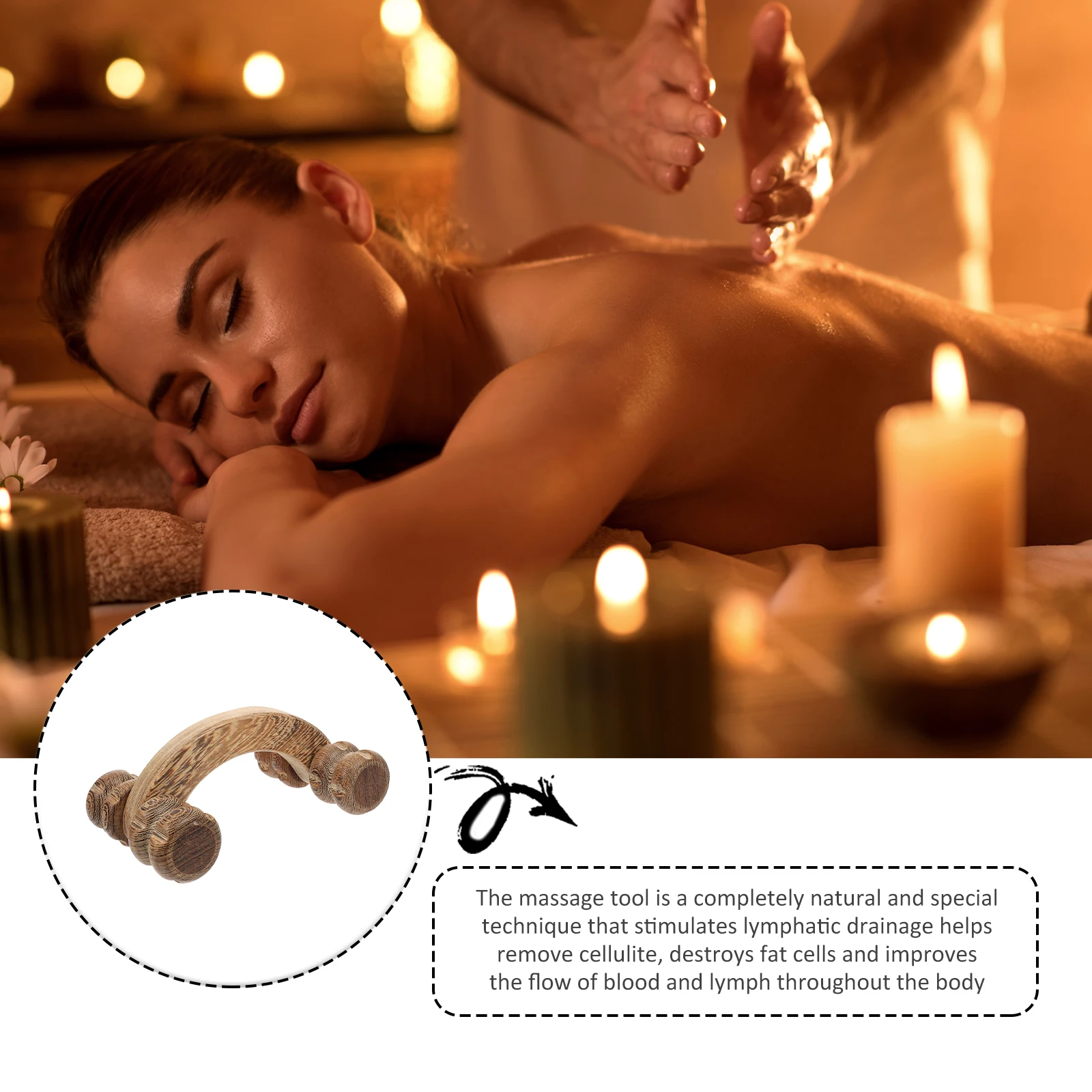 

Wooden Body Massager Roller Whole Back Massage Tool Durable Wood Rolling Instrument For Home Office Relaxation Lightweight