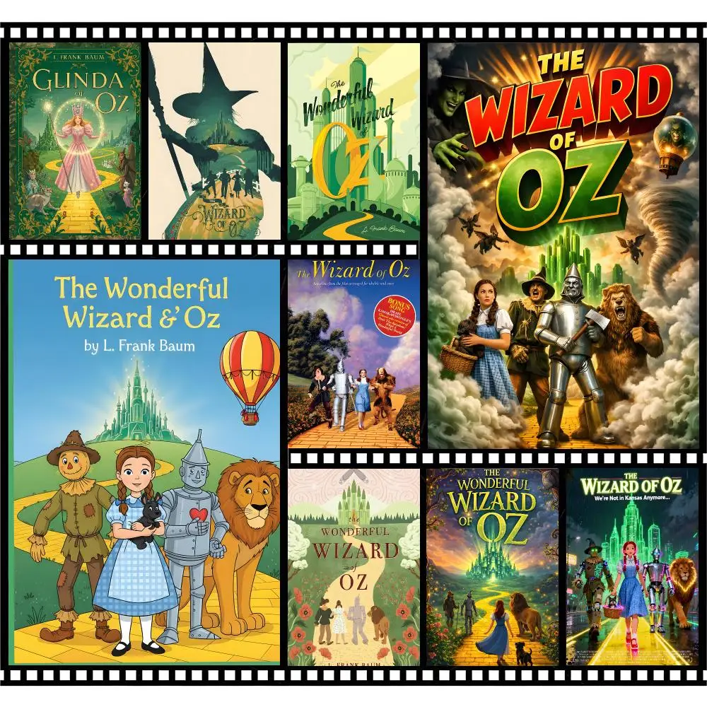 Novel Fantasy The Wonderful Wizard Of Oz Poster Premium HD Decor Wall Art for Interior Room Makeover Home Accents Gift