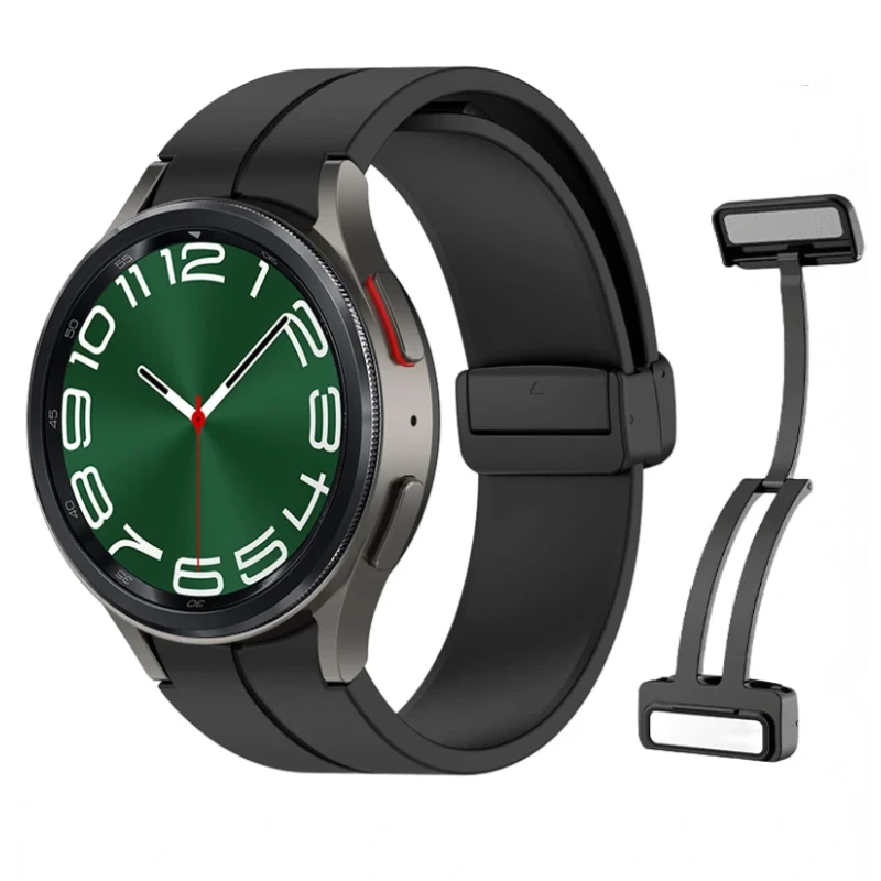 20 مللي متر سيليكون حزام لساعة سامسونج جالاكسي 6 الكلاسيكية 47 مللي متر 43 مللي متر برو 45 مللي متر المغناطيسي مشبك الفرقة ساعة 4/5/6/7 44 مللي متر 40 مللي متر Beacelet