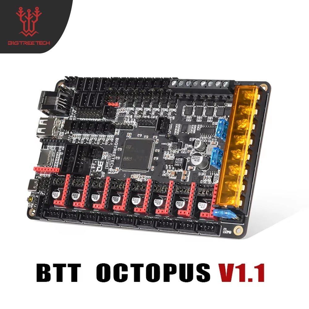 

32-битная плата управления BIGTREETECH BTT OCTOPUS V1.1 TMC2209 TMC2208 UART, запчасти для 3D-принтера, материнская плата Ender 3 V2, обновление для VORON