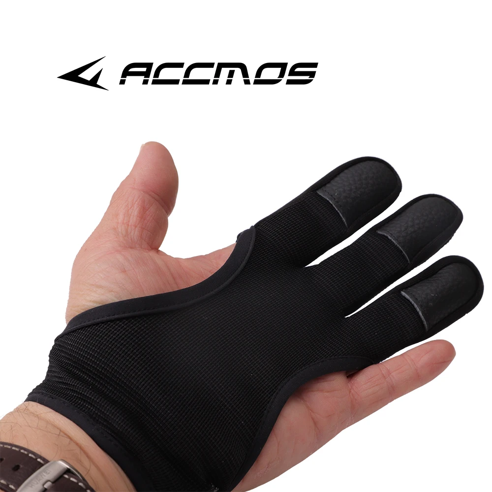 1pc Archery Finger Guard 3 Fingers Gloves Breathable Cloth Fabric Finger Ends Thickened S/M/L/XL 4 Sizes