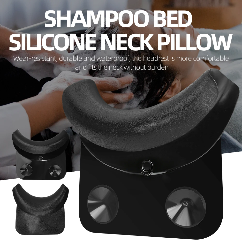 Almohada de Silicona Suave para Lavar el Cabello, Cojín de Apoyo para el Cuello Antideslizante para Lavacabezas de Salón, Uso Doméstico y de Barbería