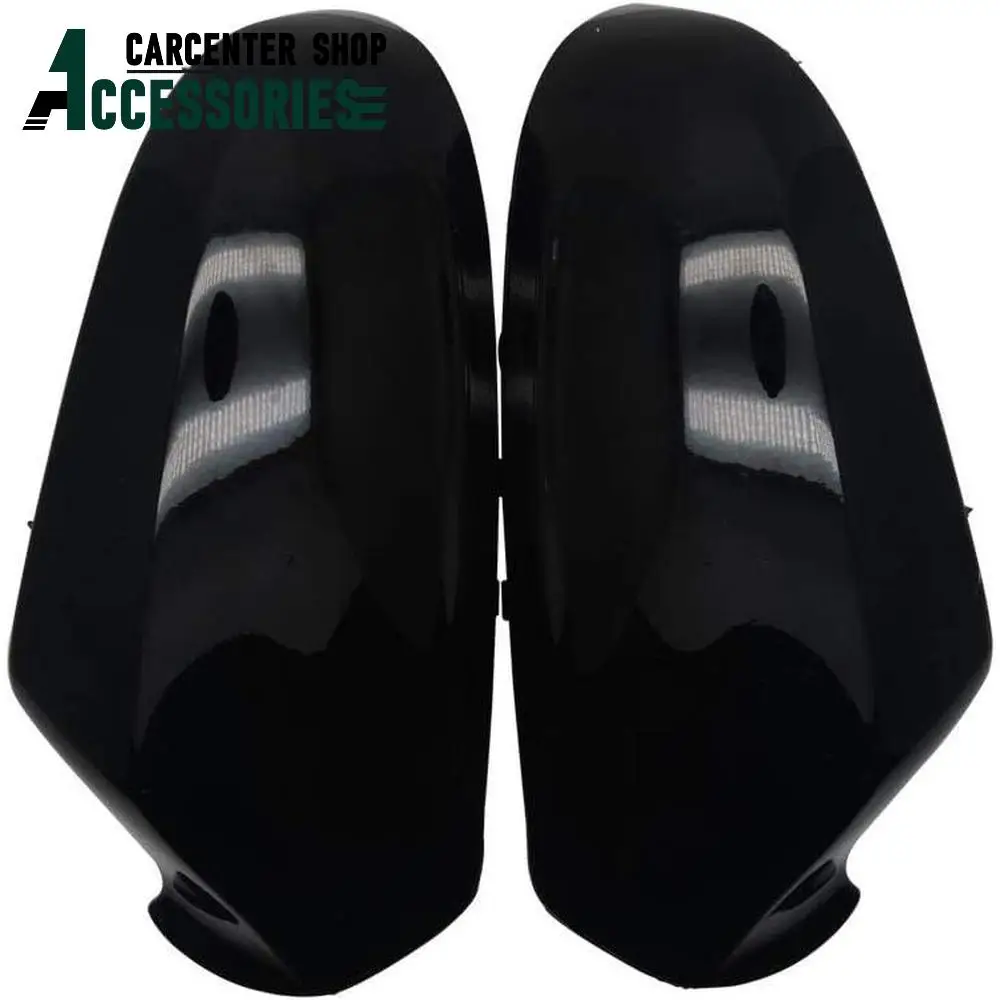 

Pair Black Car Side Mirror Cover Caps for Opel Astra H MK5 2004-2009