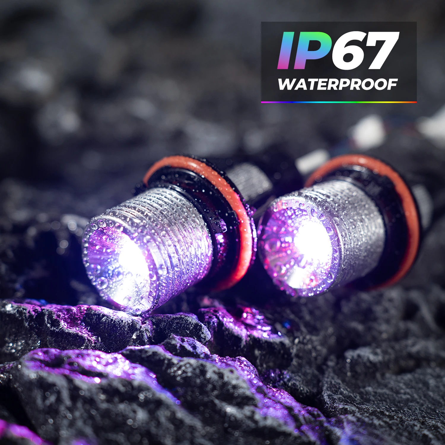 2Pcs LED Angel Eyes Halo Ring RGB Multi-color IR Remote Control For BMW E39 E60 E61 E63 E64 E65 E66 E89 X3 X5 Parking Light