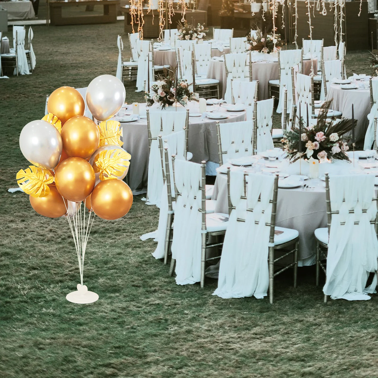

4 Sets Balloon St Cylindrical Table Floating Plastic Net Display Bracket Home Party Weddings Balloon Rack Helium