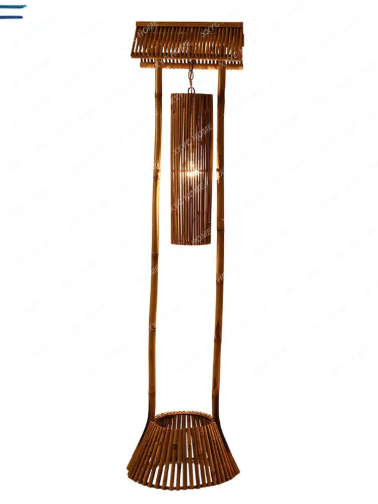 

Design Bamboo Floor Lamps Standing Light for Bedroom Dinning Room Living Room Height 152CM Lampara de piso