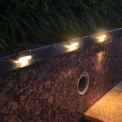 1Pc Solar Deck Lights Outdoor Waterproof LED Fence Lights Step Garden Decorate Lamp for Patio Stairs Railing Pathway
