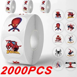 500/2000pcs Movie Spiderman Roll Stickers Anime Decal DIY Skateboard Laptop Motorcycle Book Cool Cartoon Sticker Kids Toy Gift