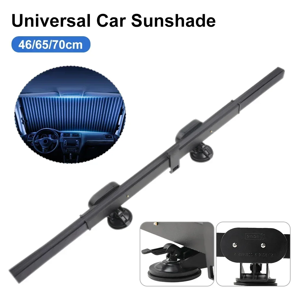 Pare-soleil rétractable pour voiture de 46 cm, rideau enrouleur universel pour pare-brise avant et arrière, protection solaire isolante contre la chaleur et les UV pour l'intérieur du véhicule en été