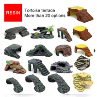 Resin Cave Turtle Terrace Reptile Platform Fish Tank Aquarium Landscaping Rockery Ornament Home Decor Tortoise Hiding Place