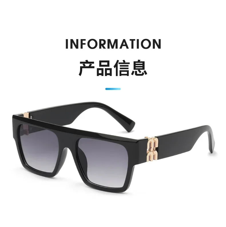 2023 Mode quadratische Sonnenbrille Frauen Vintage Brief dekoration coole Sonnenbrille Damen Freizeit brillen uv400 lentes de sol