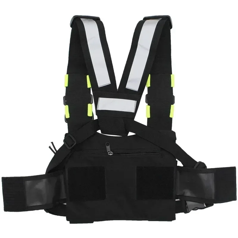 Radio Shoulder Holster Two Way Radio Reflective Chest Harness Holder Bag Vest Rig Walkie Talkies Front Pack Pouch Case