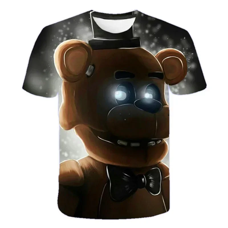 Fashion Clothing Kids 3D Five Night At Freddy Fnafs T-shirt Children Cartoon Tee Shirts T Shirt for Boys Sonic Clothes Girls Top