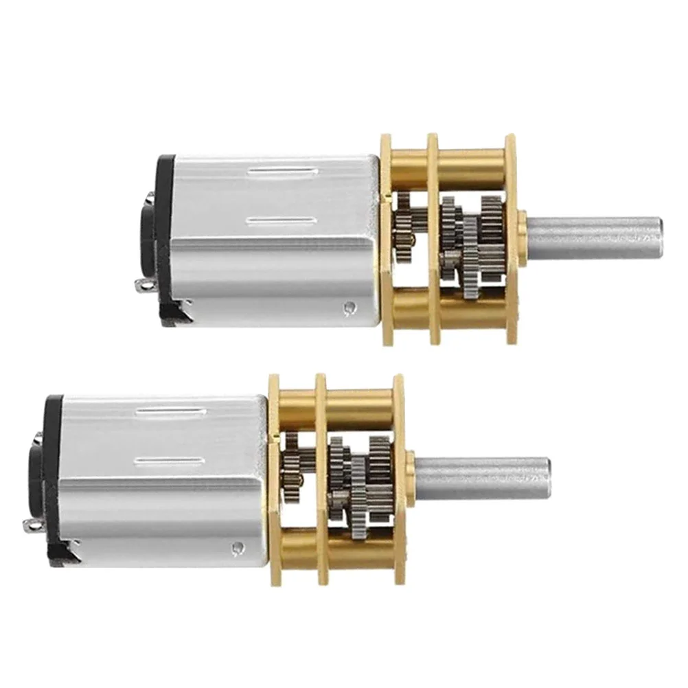 2 Pcs Geared Motor Micro Metal Reduction Hand Crank Power Generator Electric Ratchet DC