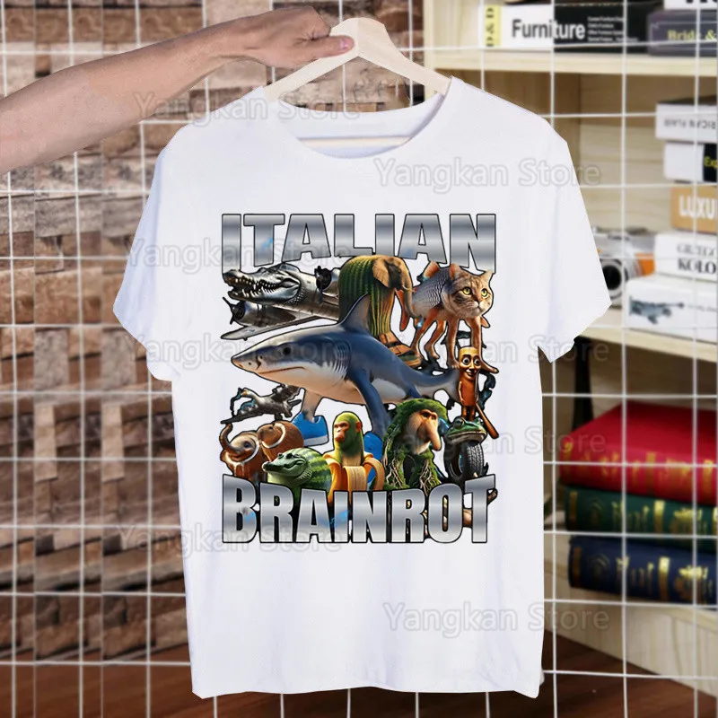 Italien Brainrot Cappuccino Ballerina Tralalero Chimpanzini Unisex Vintage Men Short Sleeve T-Shirt Gift Women Top Tee