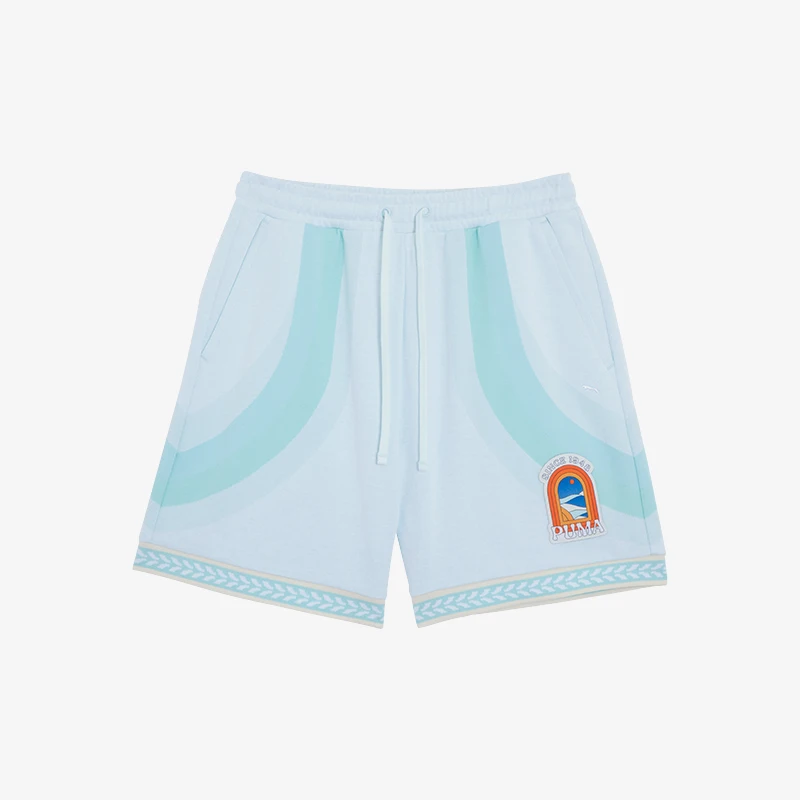 

Puma genuine summer new unisex loose striped knitted shorts 628238-02