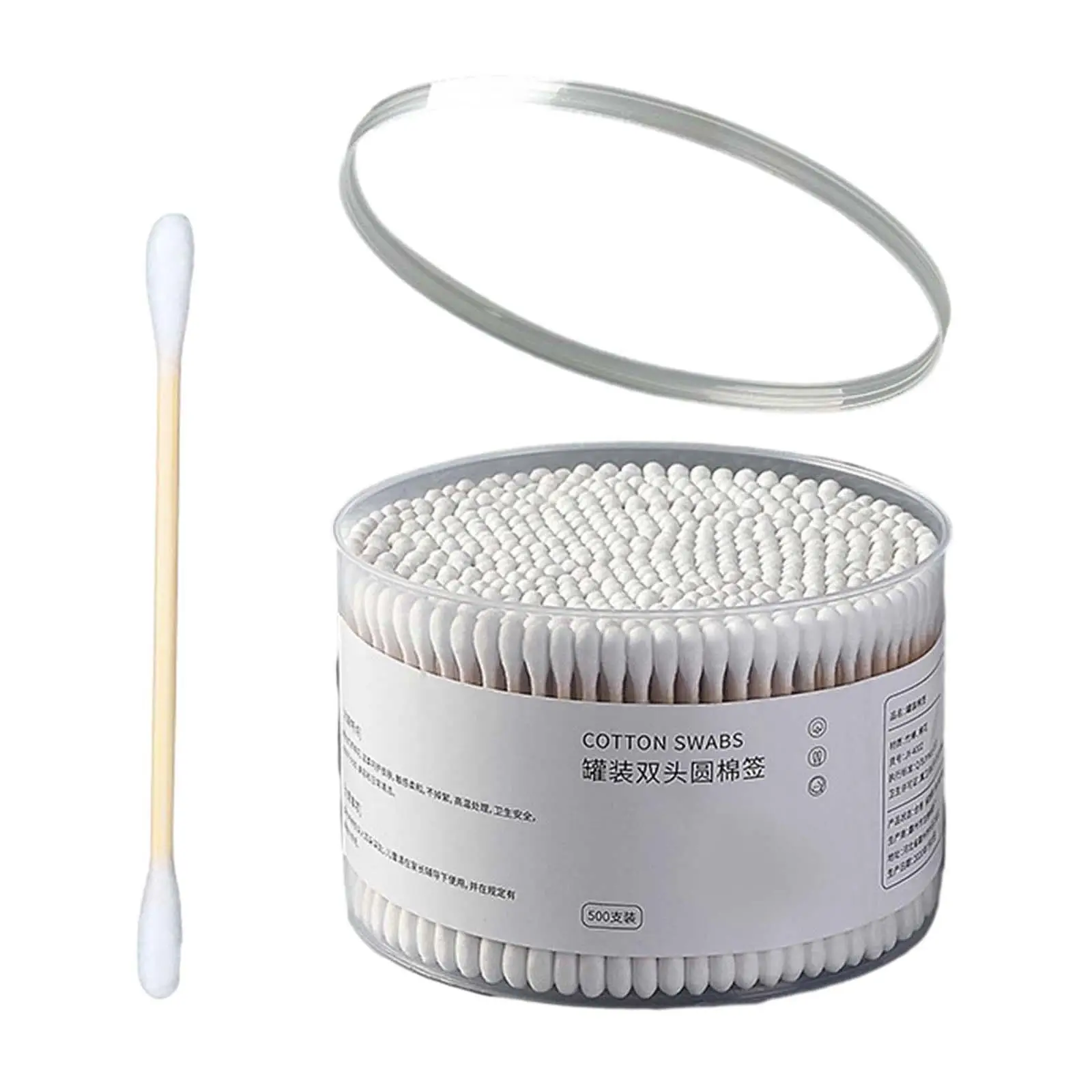 500x Double Ended Cotton Swabs Comfort for Pet Care Cleaning Beauty Applying