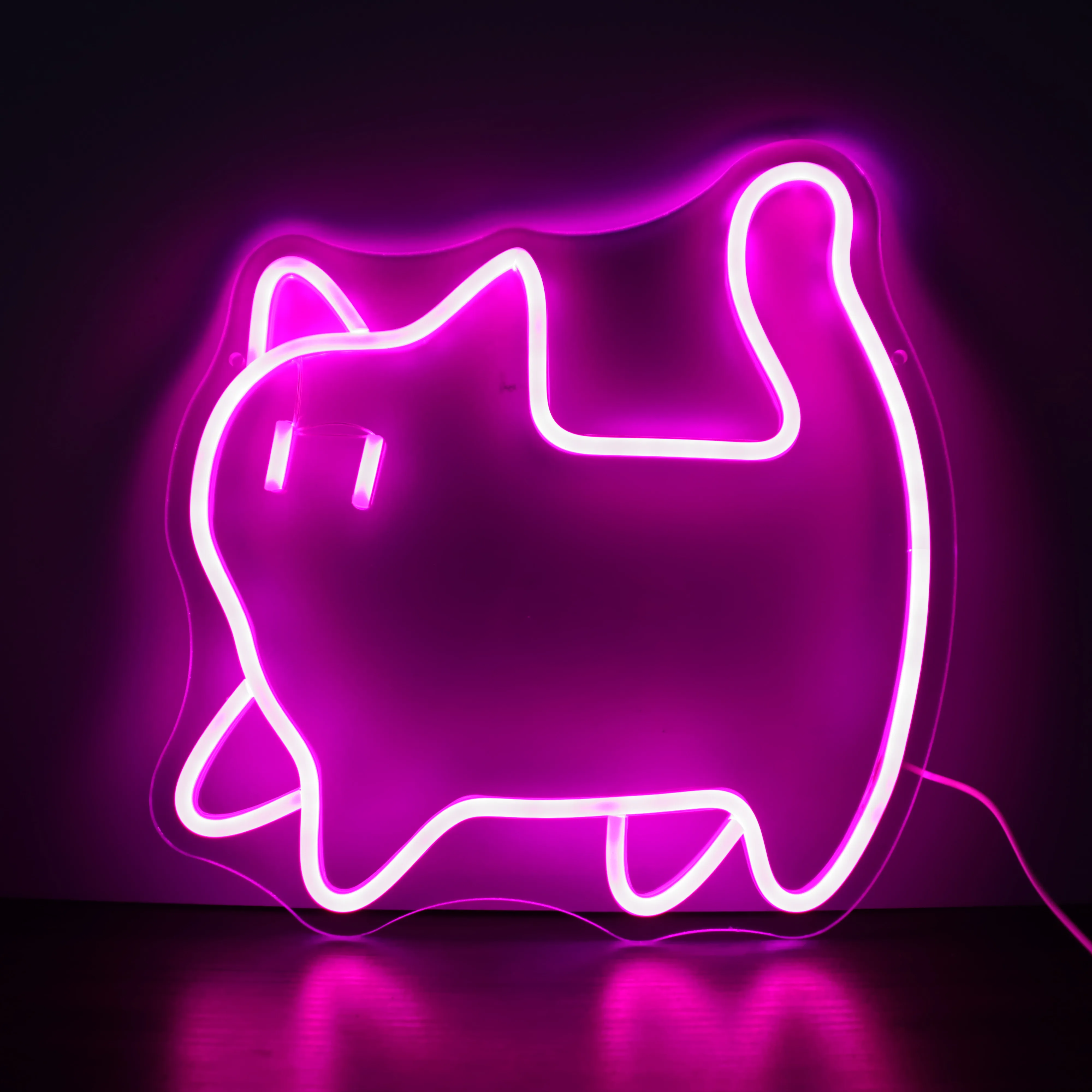 Cute Cat  Neon Light Led Sign For Home Anime Art Birthday Gift Cosplay Party Kawaii Room Shop Wall Decor Lamp