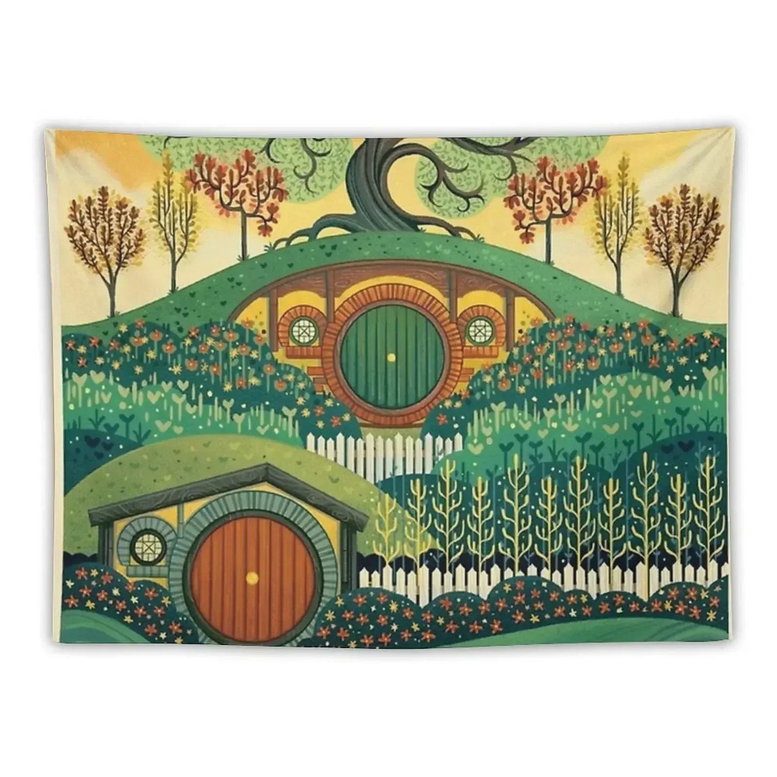 Visit the Shine - Hobbiton Tapestry Decoration Wall Decorative Wall Tapestry