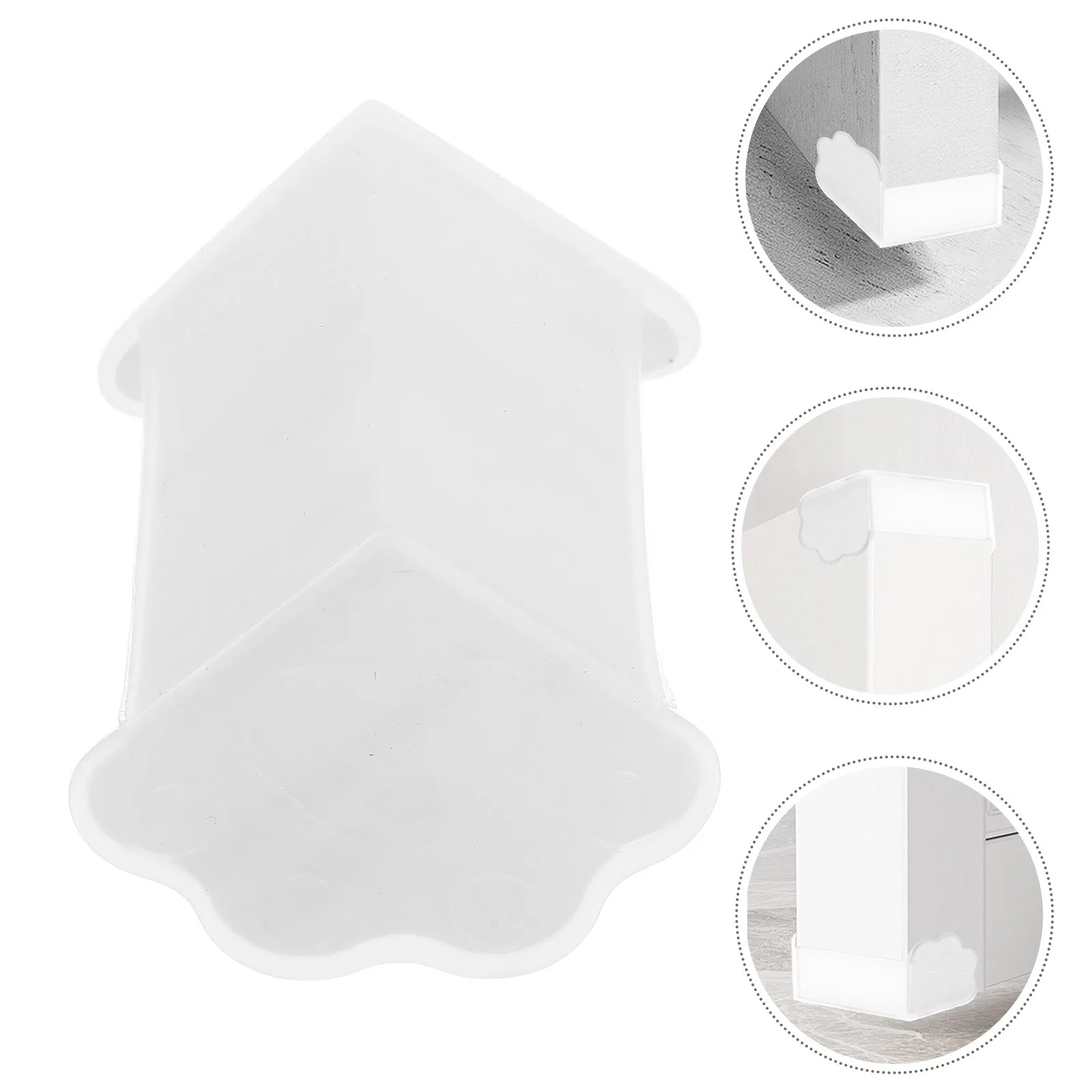 

4 шт. универсальных защитных уголков для дверей, прочные силиконовые противоударные накладки для мебели и автомобильных дверей