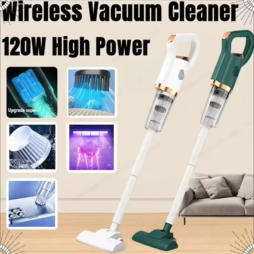 Handheld Wireless Vacuum Cleaner Strong Suction Water Sweeper Portable 2 In 1 Rechargeable Cleaning Robot Household  And Car Use