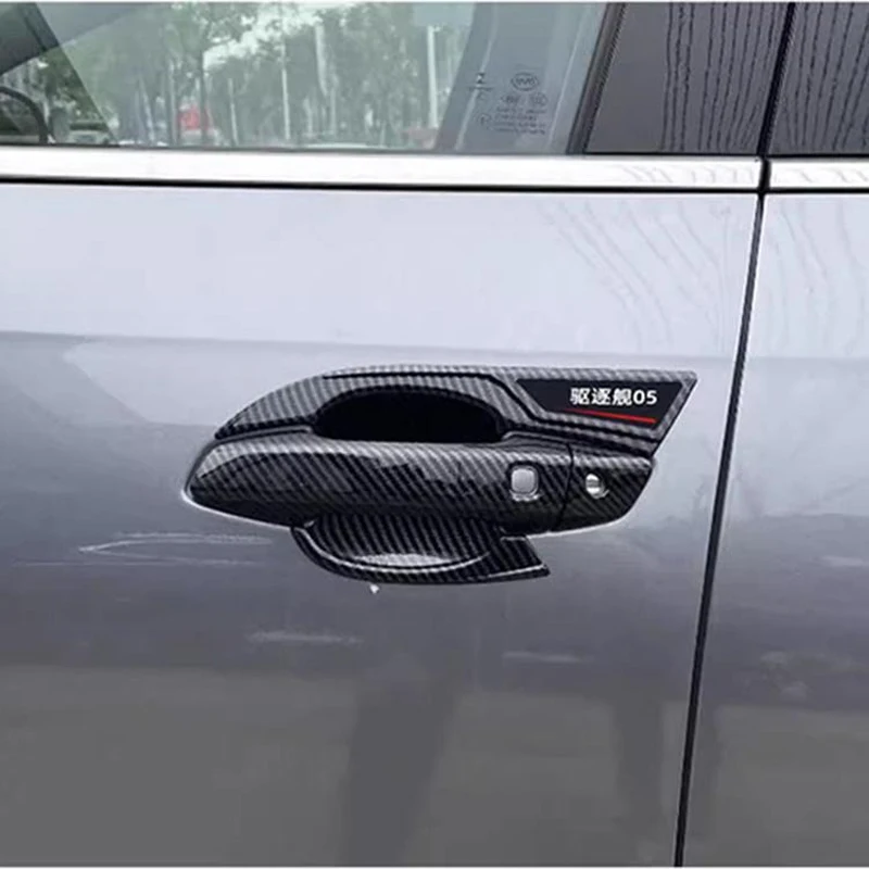 

For BYD KING Destroyer 05 Car Door Outside Handle Stickers plastics Door Bowl Protective Sticker Decoration Exterior Accessories