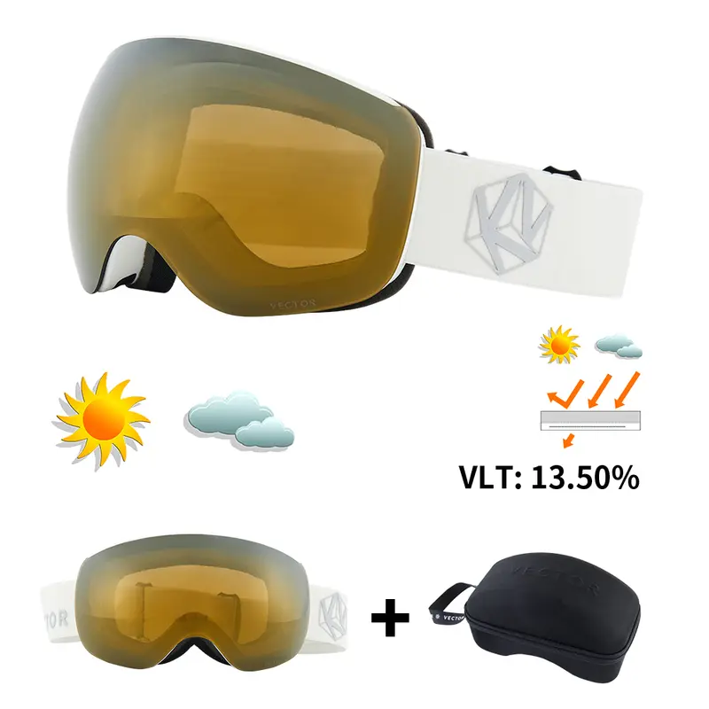 VECTOR OTG Ski Snowboard Goggles Women Men Skiing Eyewear UV 400 Snow Protection Glasses Adult Double Spherical Mirror Magnetic - Image 13